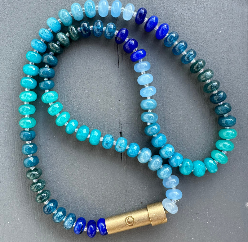 Blue Ombré Wishful Intention Necklace