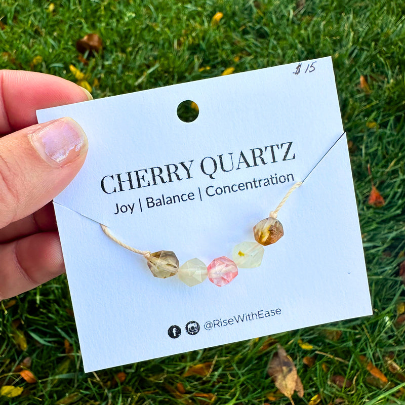 Super Power | Cherry Quartz Adjustable Necklace