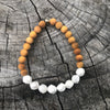 Consciousness Howlite & Cedar Energy Bracelet