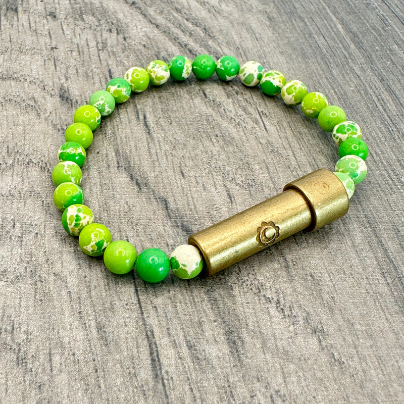 Grinch | Green Sea Sediment Jasper Intention Bracelet