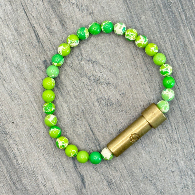 Grinch | Green Sea Sediment Jasper Intention Bracelet